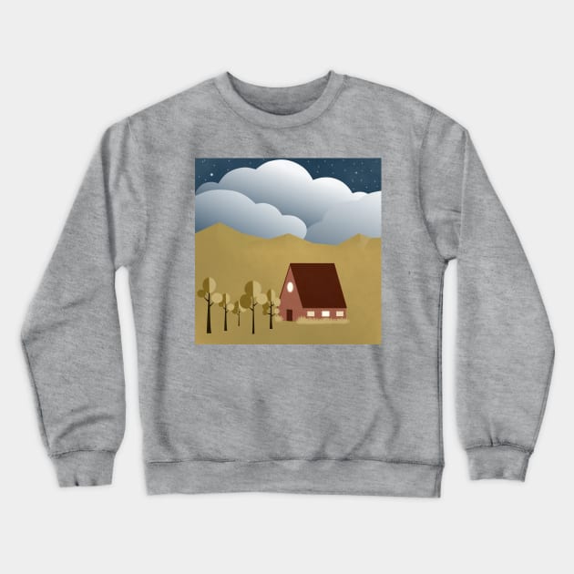 House at night Crewneck Sweatshirt by Javisolarte